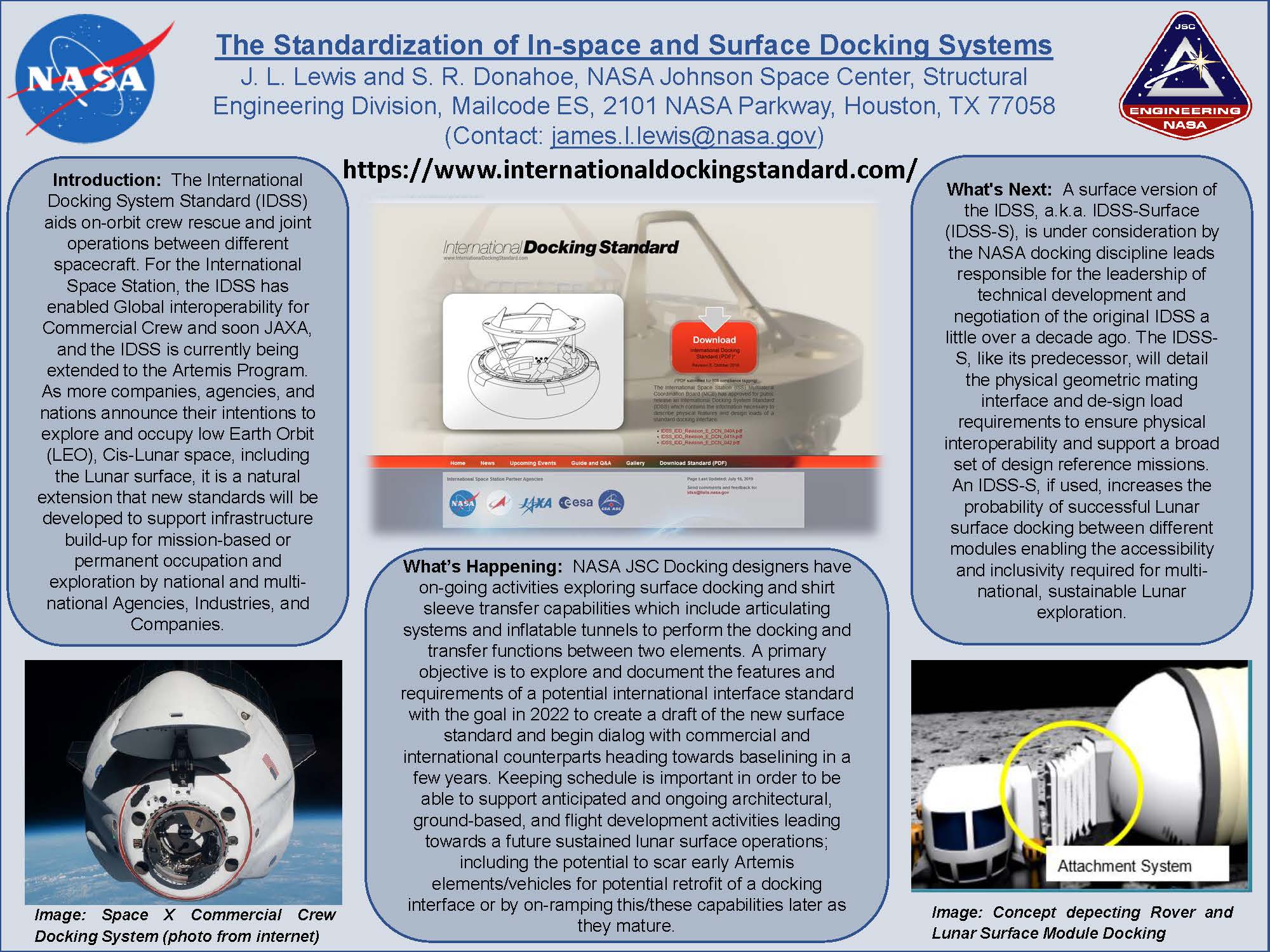 The Standardization of In-space and Surface Docking